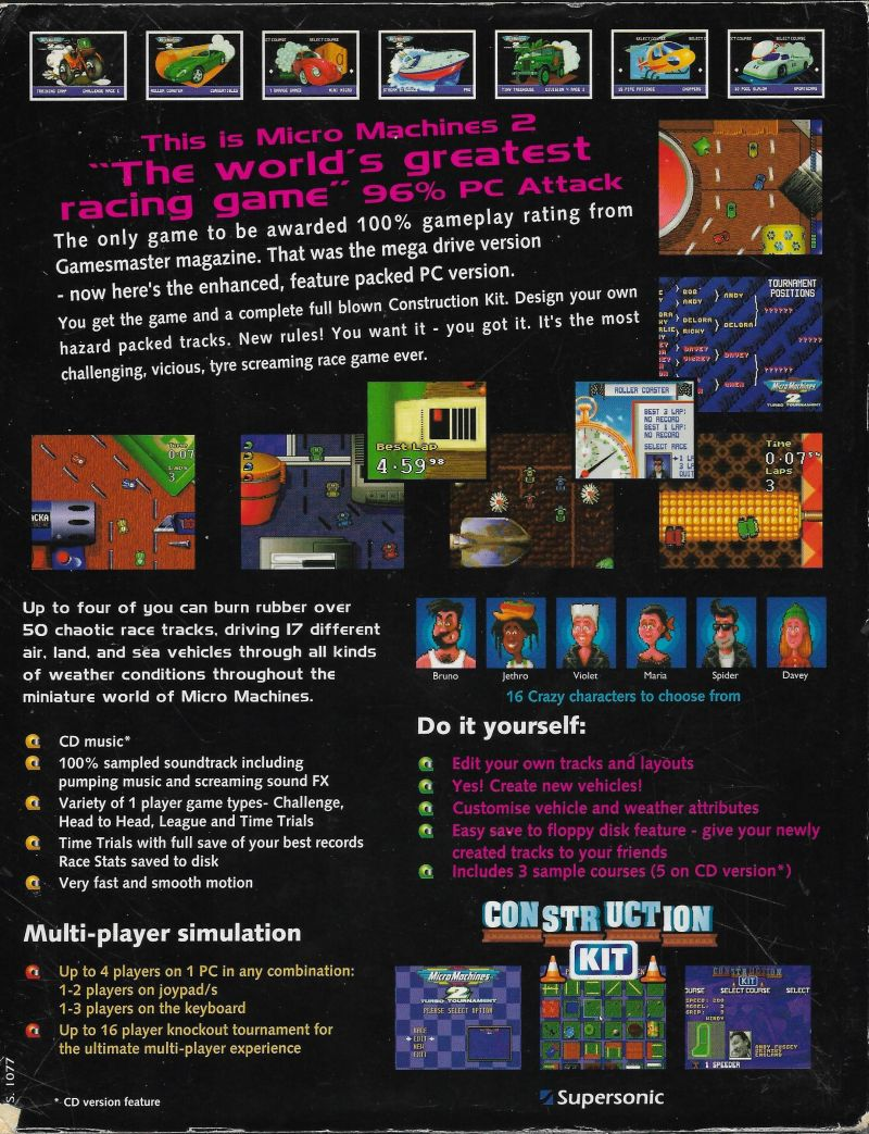 Micro Machines 2 - Turbo Tournament — box-2D-back (EU)