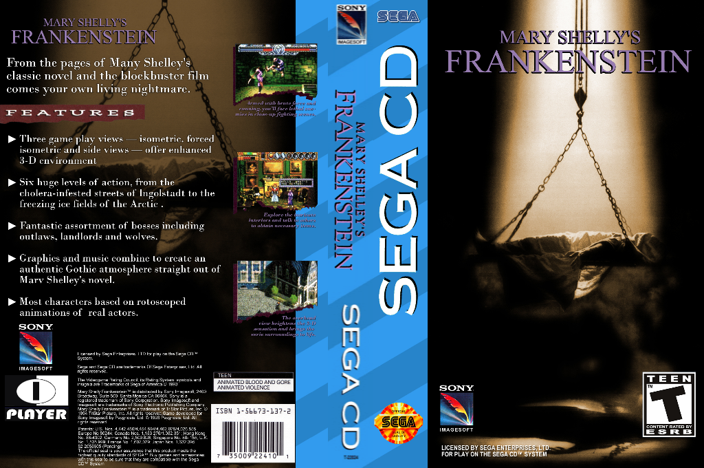 Mary Shelley's Frankenstein — box-texture (US)