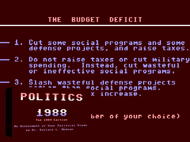 Politics 1988 : The 1994 Edition — mixrbv2 (WOR)