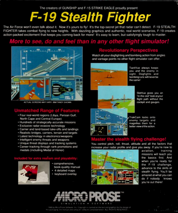 F-19 Stealth Fighter — box-2D-back (EU)