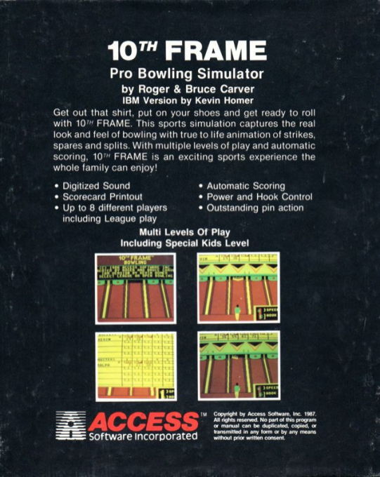 10th Frame — box-2D-back (US)