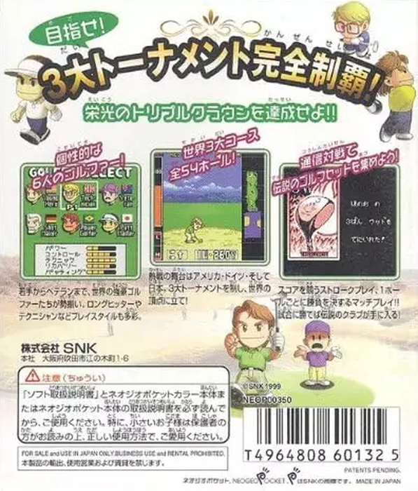 Neo Turf Masters - Pocket Sports Series — box-2D-back (JP)