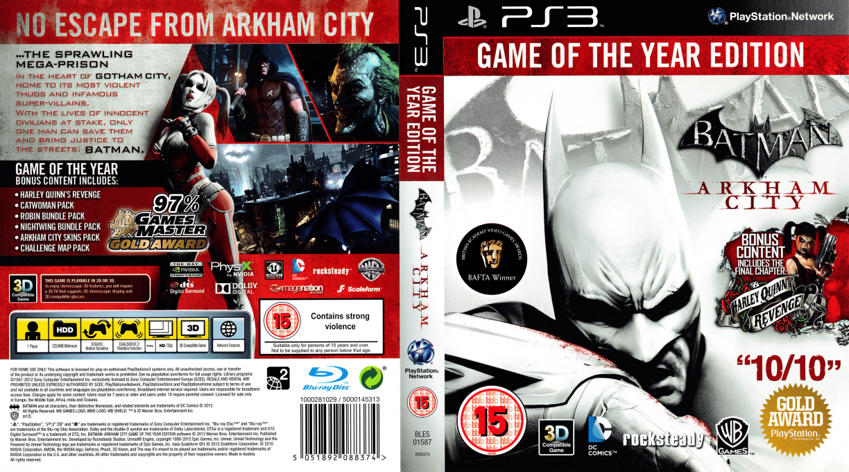 Batman - Arkham City - Game of the Year Edition — box-texture (UK)