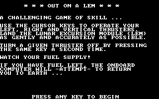 Out on a LEM box art