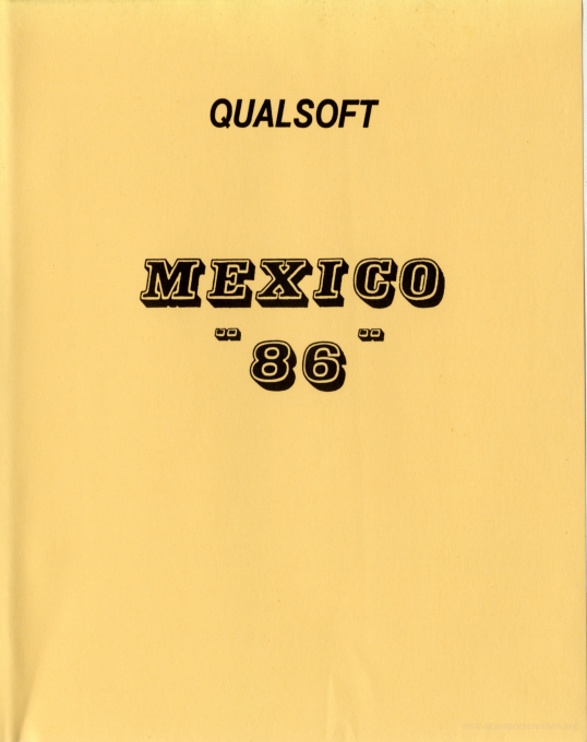 Mexico '86 box art