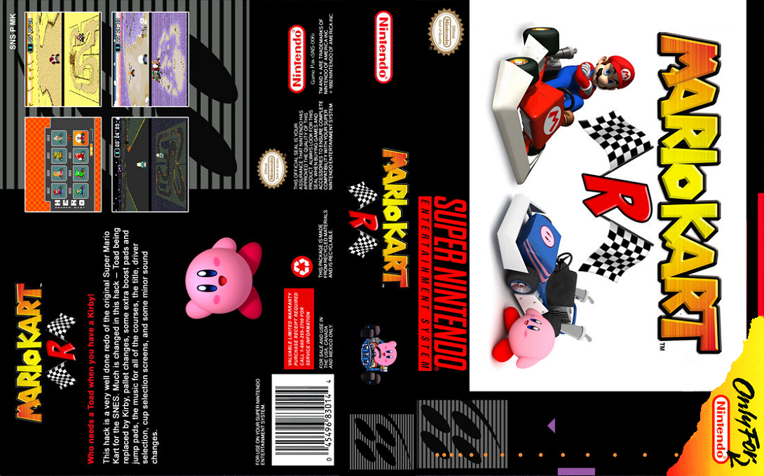 Super Mario Kart - Mario Kart R — box-texture (US)