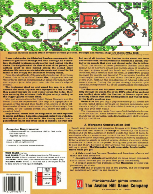 Under Fire! — box-2D-back (US)