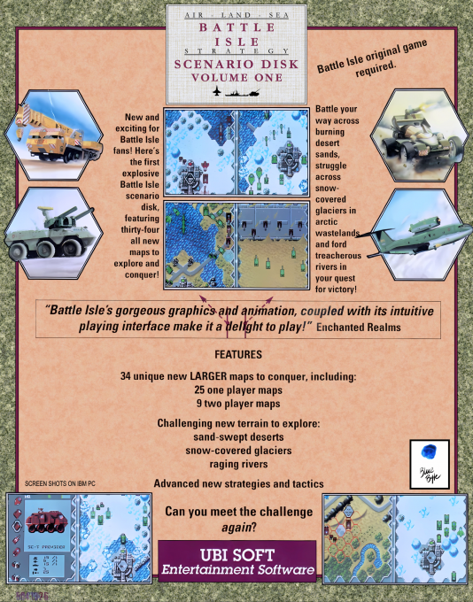 Battle Isle - Data Disk I - Air-Land-Sea — box-2D-back (US)