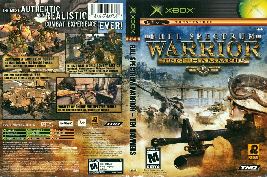 Full Spectrum Warrior - Ten Hammers — box-texture (US)