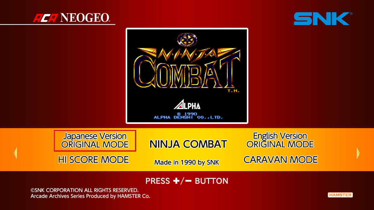 Aca Neogeo Ninja Combat — sstitle (WOR)