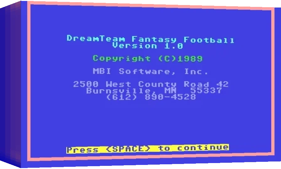 Dream Team Fantasy Football — box-3D (WOR)