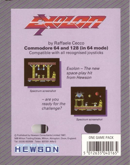 Exolon — box-2D-back (EU)