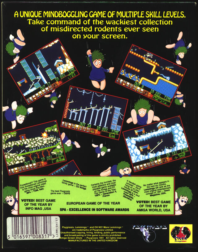 Lemmings — box-2D-back (EU)