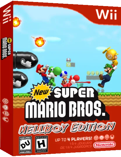 New Super Mario Bros Wii - Hellboy Edition — box-3D (US)