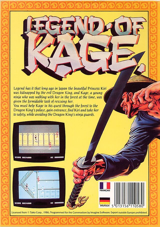 Legend Of Kage, The — box-2D-back (EU)