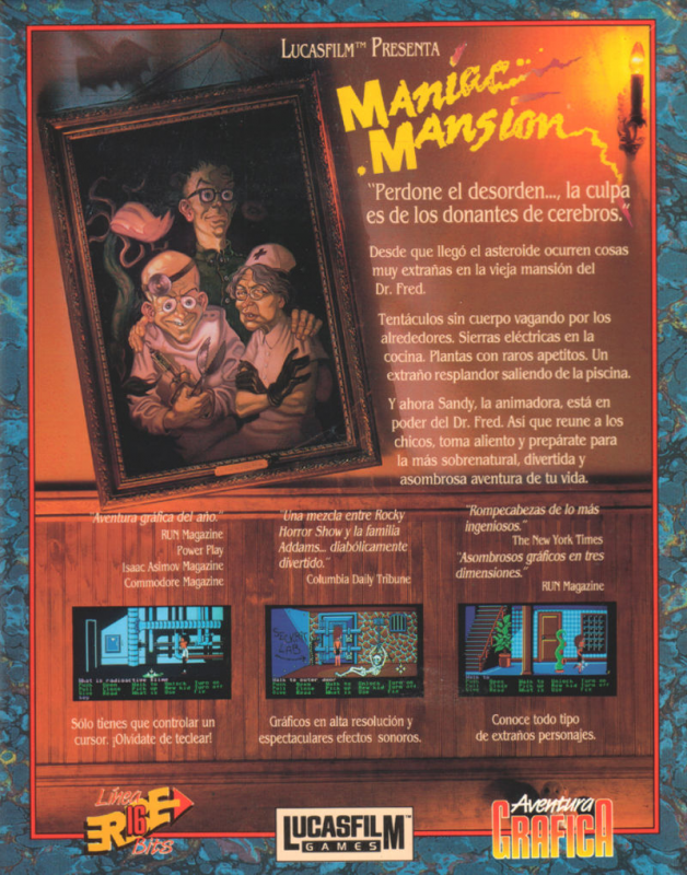 Maniac Mansion — box-2D-back (SP)