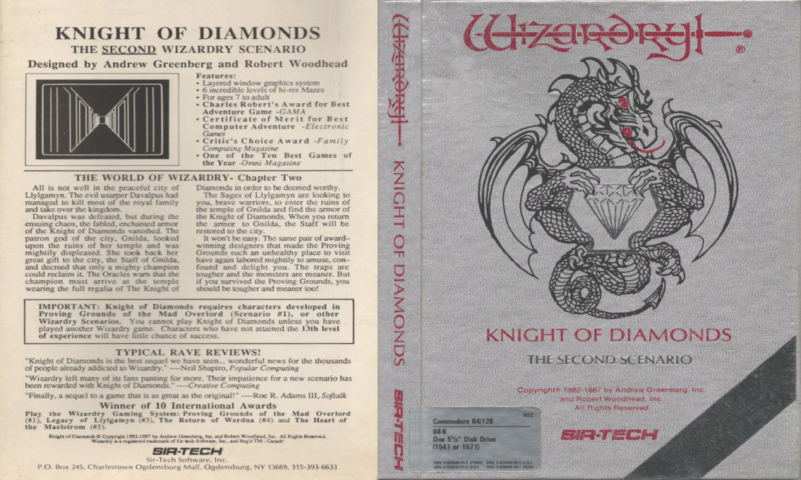 Wizardry - Knight of Diamonds — box-texture (US)