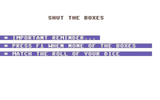 Shut the Boxes — sstitle (WOR)