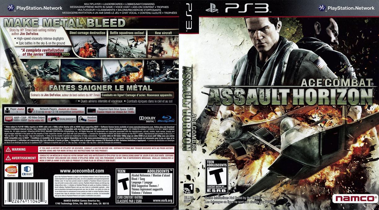 Ace Combat - Assault Horizon — box-texture (US)