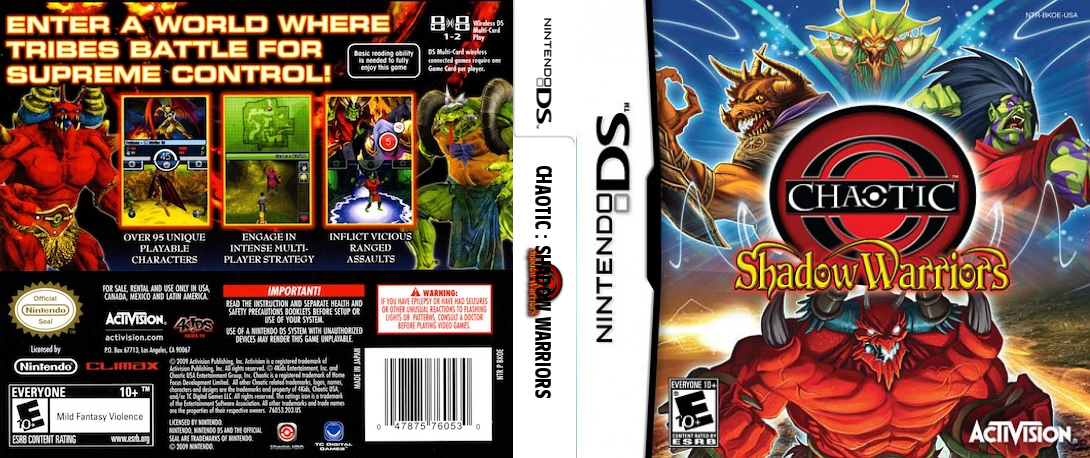 Chaotic - Shadow Warriors — box-texture (US)