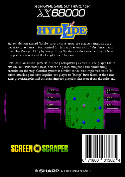 Hydlide — box-2D-back (SS)