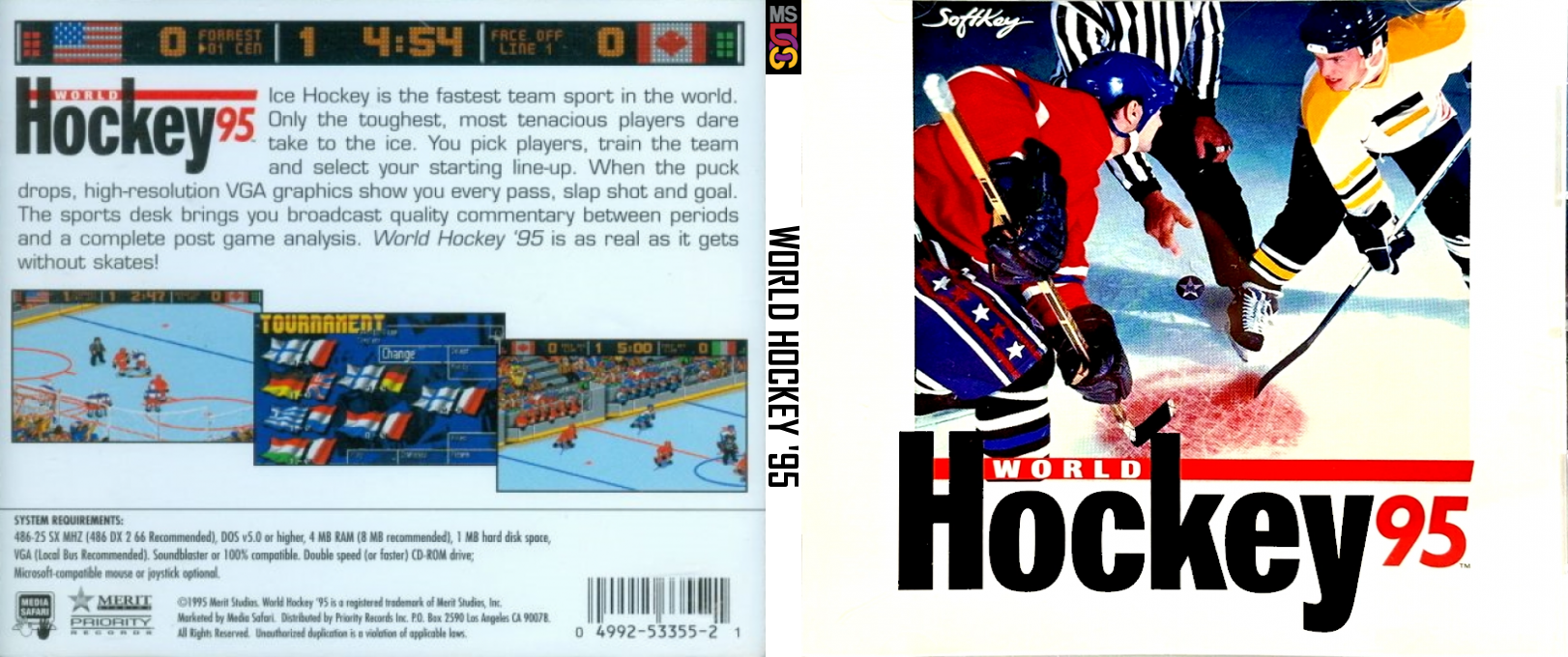 World Hockey '95 — box-texture (CUS)