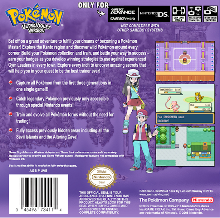 Pokémon UltraViolet Version — box-2D-back (US)