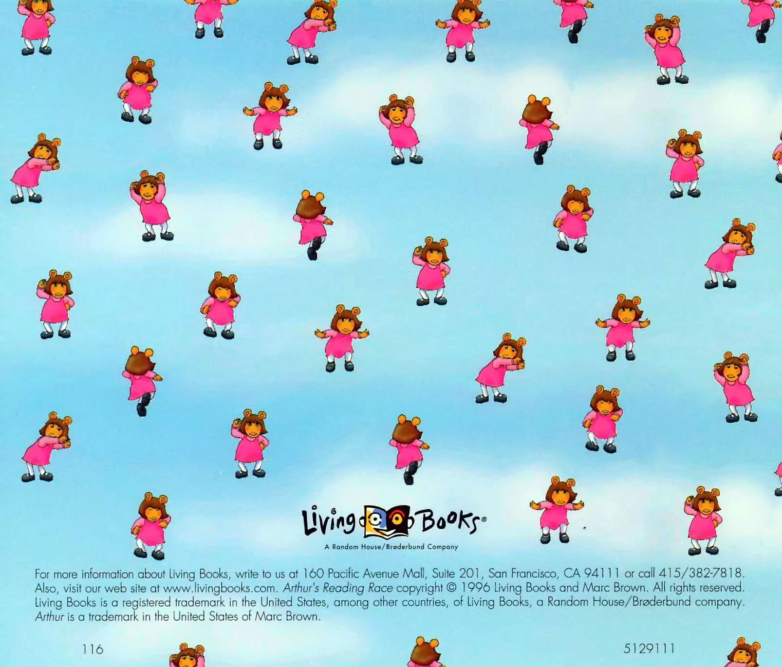 Arthur's Reading Race — box-2D-back (US)