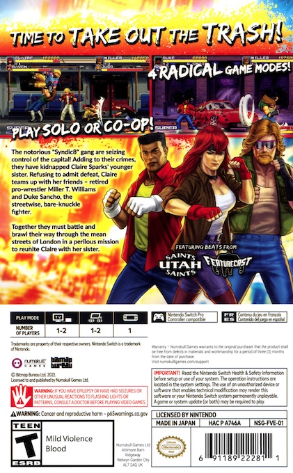 Final Vendetta — box-2D-back (US)