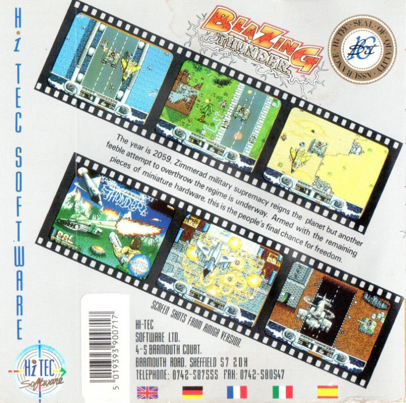 Blazing Thunder — box-2D-back (EU)