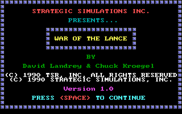 War Of The Lance — sstitle (US)