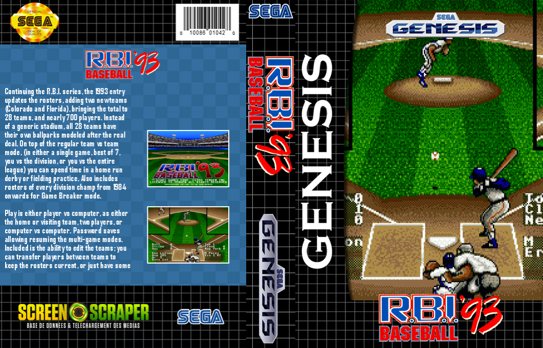 R.b.i. Baseball '93 — box-texture (SS)