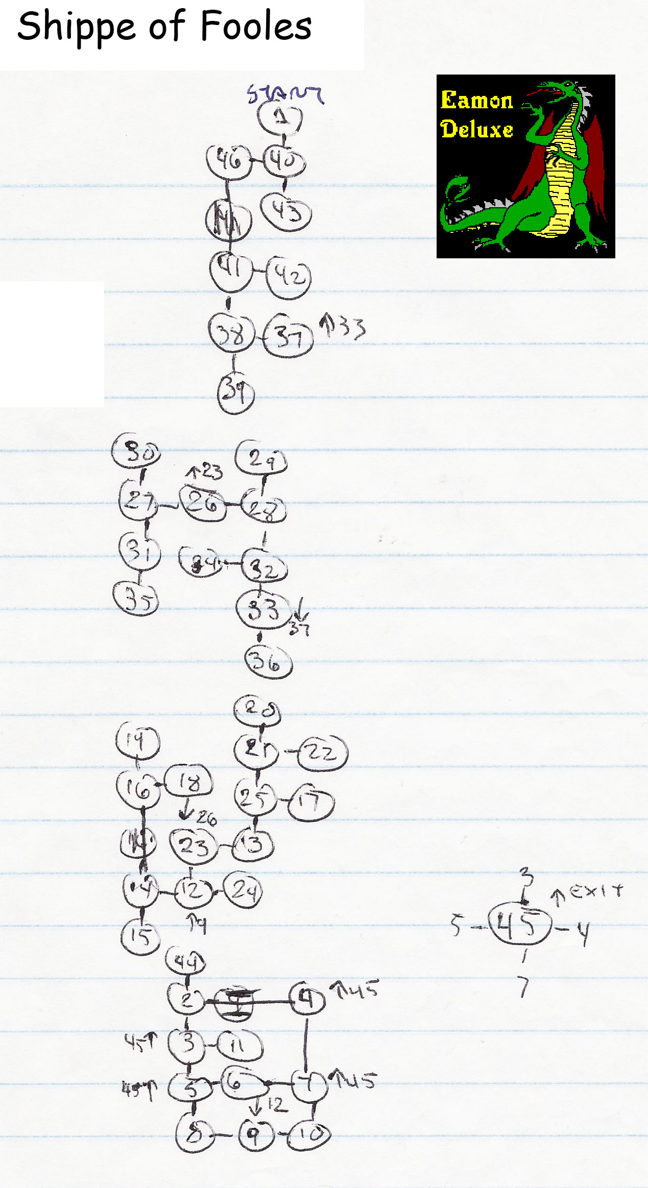 Eamon 177 - Shippe of Fooles — maps