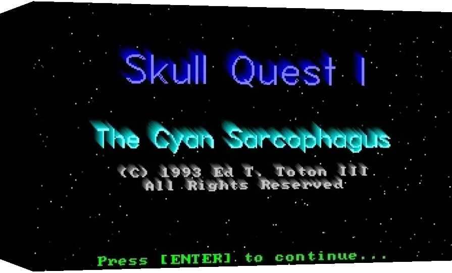 Skull Quest I : The Cyan Sarcophagus — box-3D (WOR)