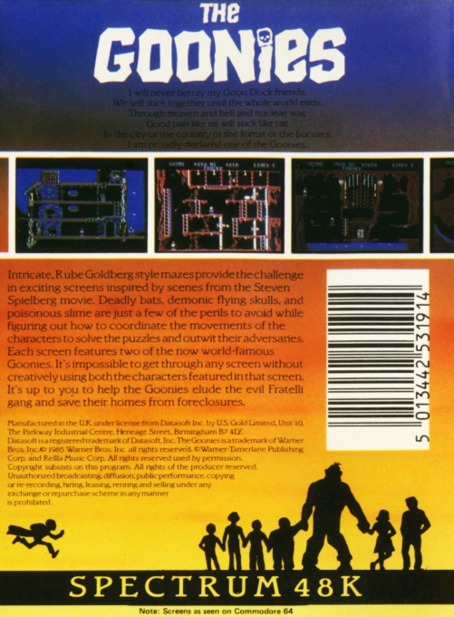 Goonies, The — box-2D-back (EU)