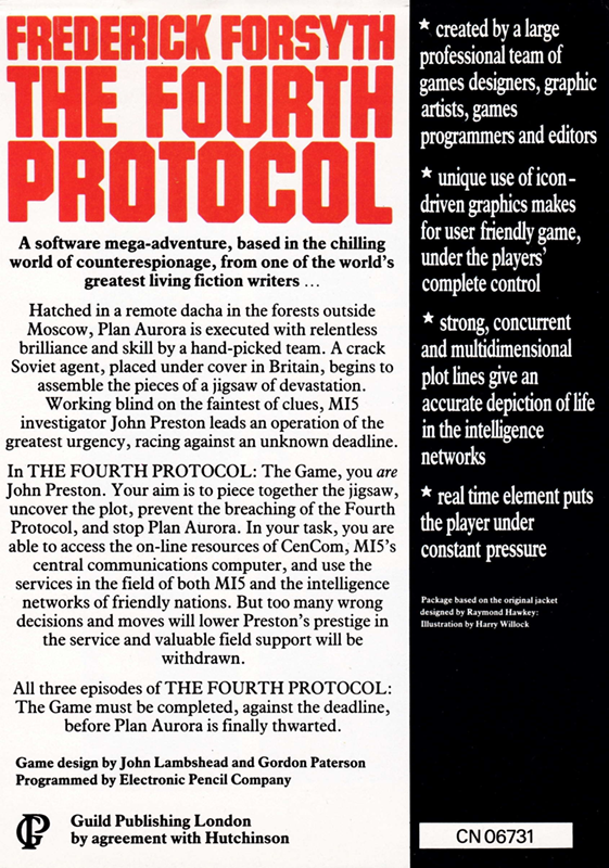 Fourth Protocol, The — box-2D-back (EU)