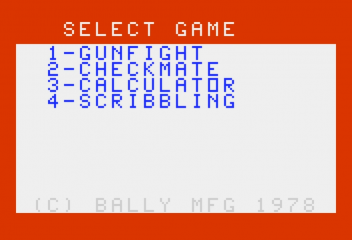Gunfight / Checkmate / Calculator / Scribbling — sstitle (WOR)