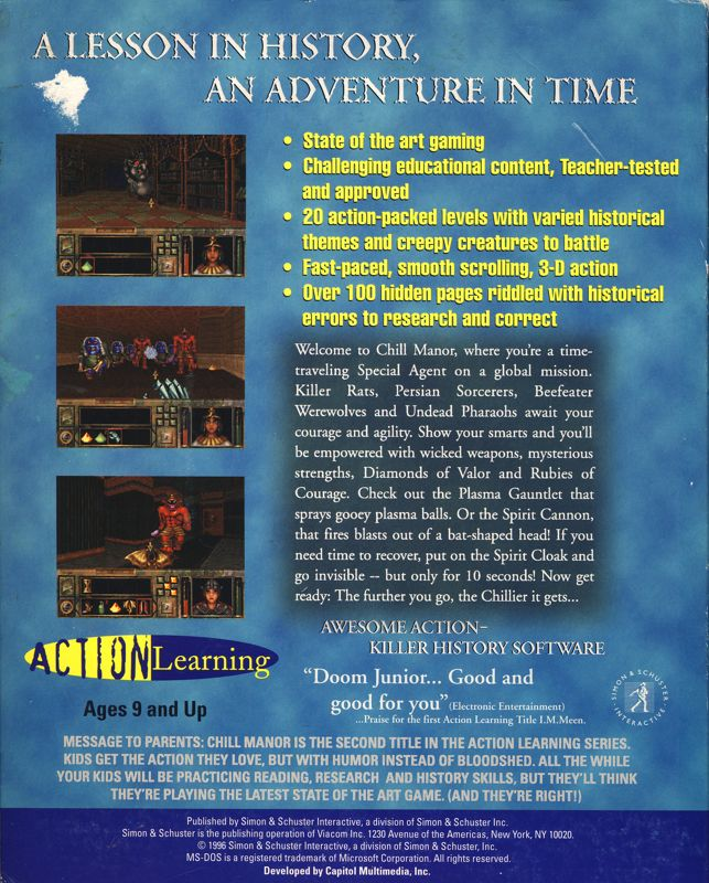 Chill Manor — box-2D-back (US)