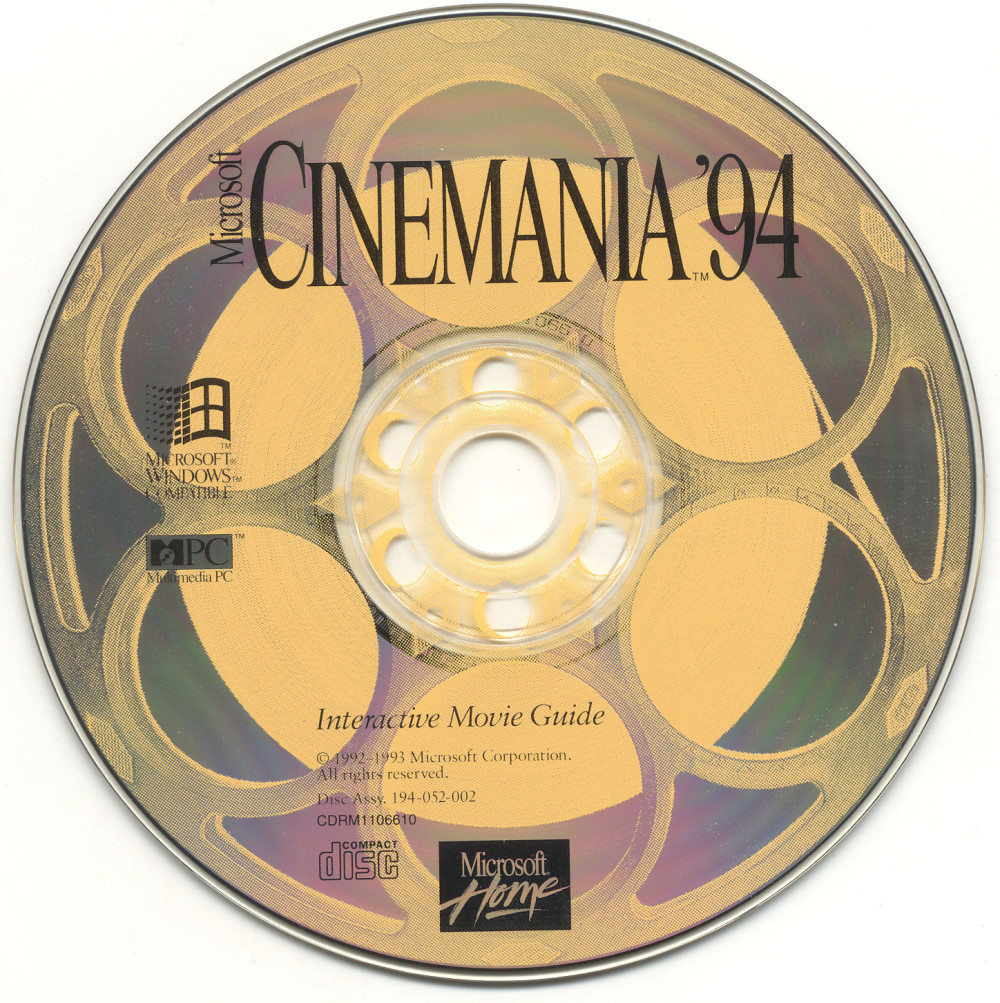Microsoft Cinemania '94 — support-2D (WOR)