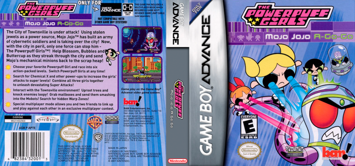 Powerpuff Girls, The - Mojo Jojo A-Go-Go — box-texture (US)