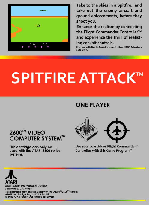 Spitfire Attack — box-2D-back (US)