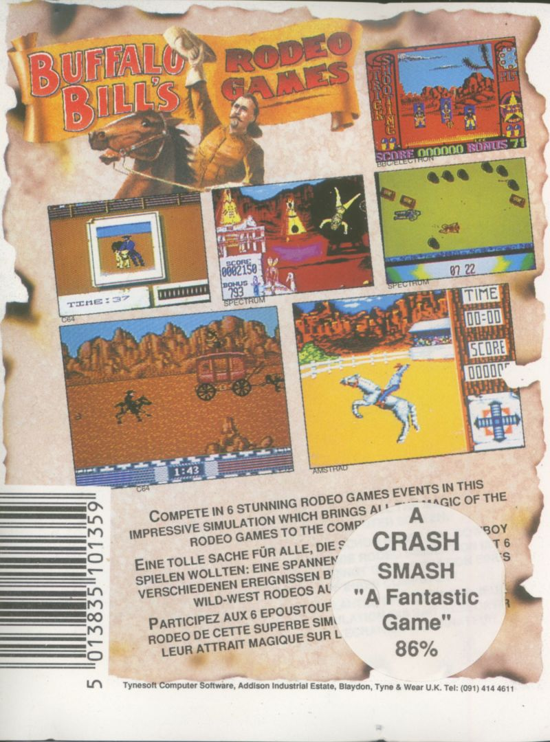 Buffalo Bill's Wild West Show — box-2D-back (EU)