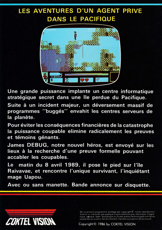 James Debug - Mystère De L'île Perdue, Le — box-2D-back (FR)