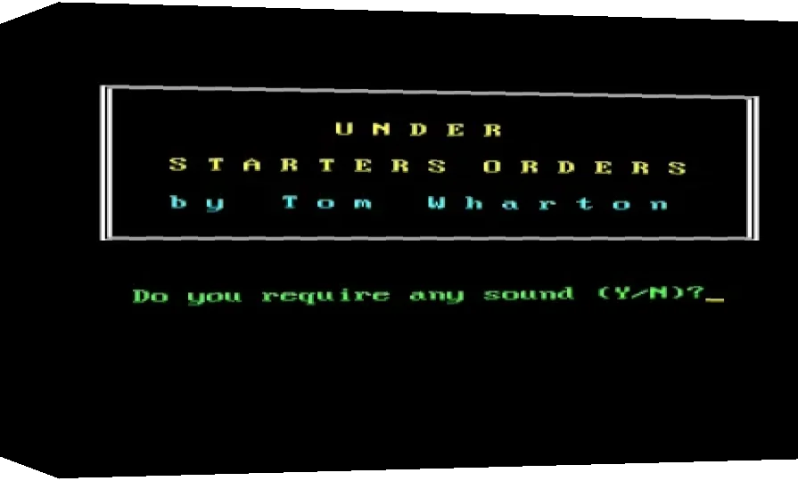 Under Starters Orders — box-3D (WOR)