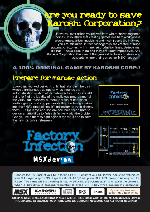 Factory Infection — box-2D-back (JP)