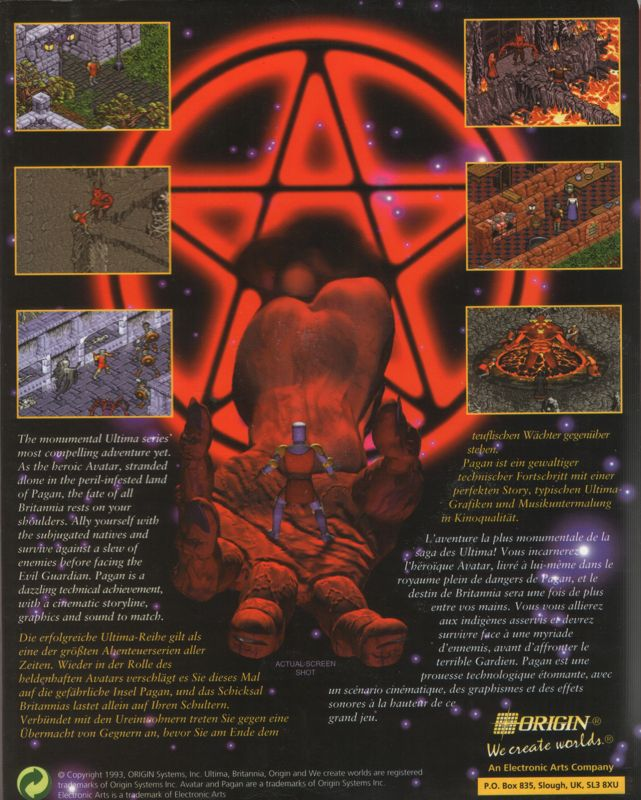 Ultima 8 - Pagan — box-2D-back (EU)