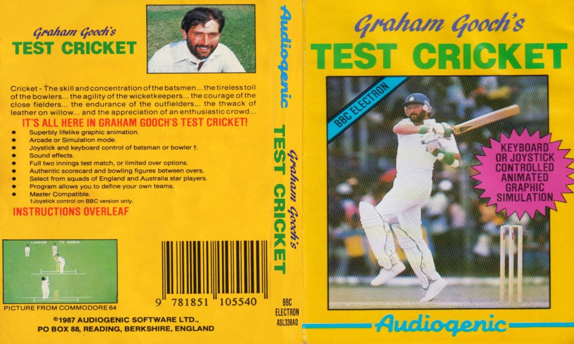 Graham Gooch's Test Cricket — box-texture (EU)