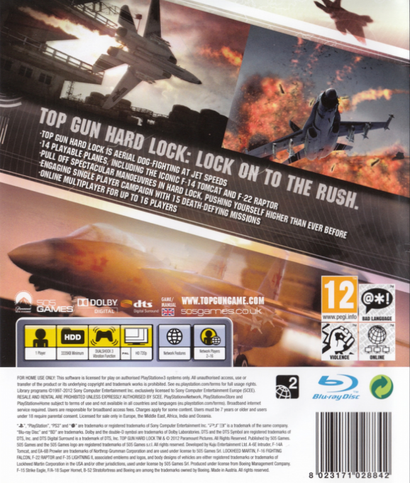 Top Gun - Hard Lock — box-2D-back (EU)
