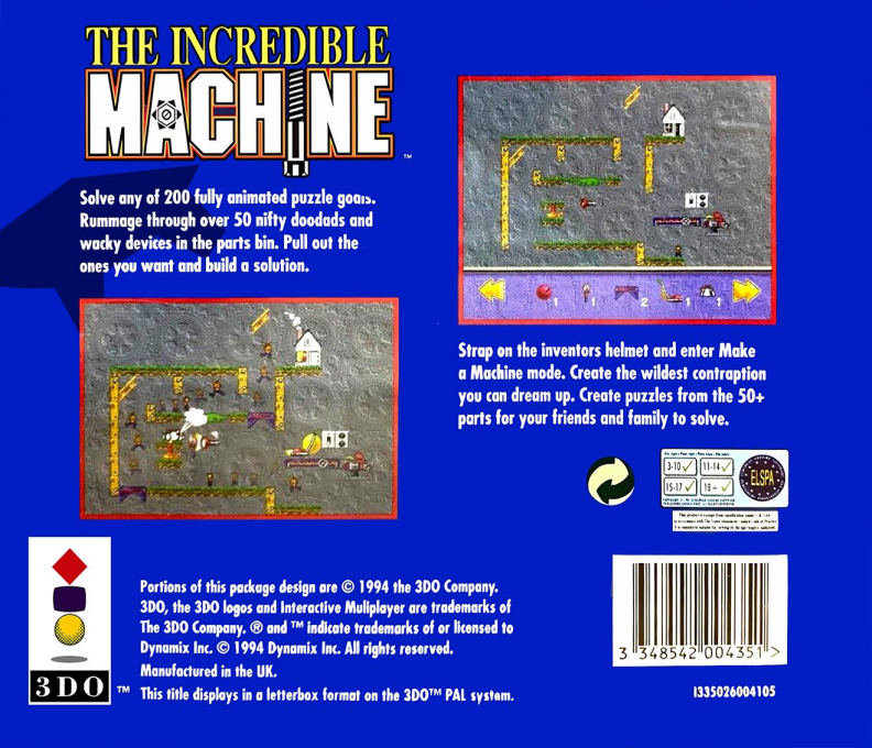 Incredible Machine, The — box-2D-back (EU)