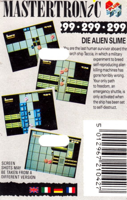 Alien Slime, Die — box-2D-back (EU)